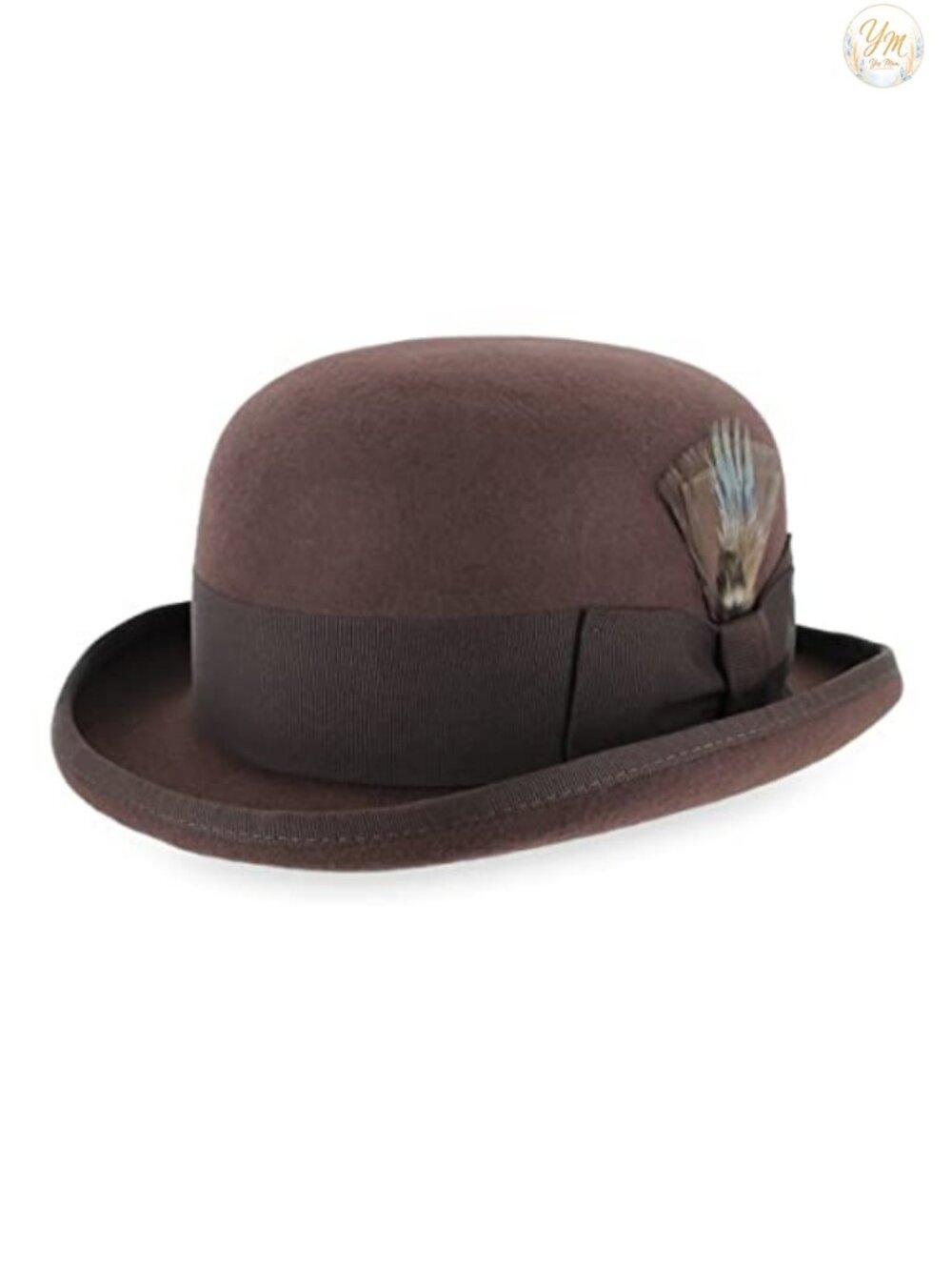 Wool Felt Bowler Derby Hat with Leather Inner Band - Formal Tuxedo Costume